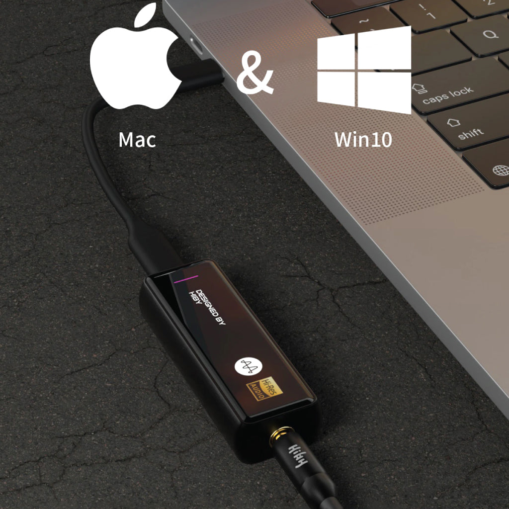 HiBy FC5 USB DAC Headphone Amplifier Black MAC Compatibility
