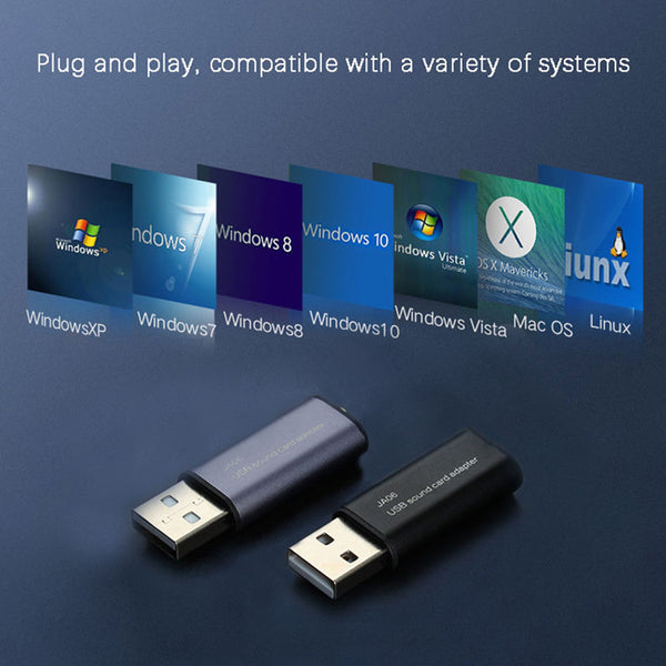 JCALLY JA06 USB to 3.5mm Headphone External Sound Card Converter - 4