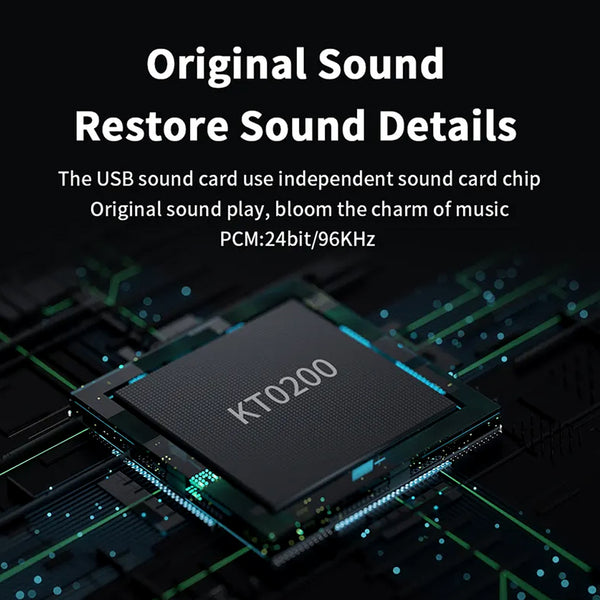 JCALLY JA06 USB to 3.5mm Headphone External Sound Card Converter - 3