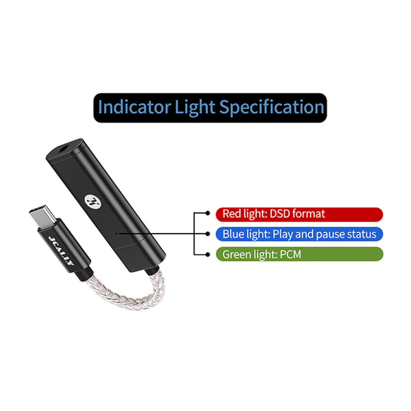 JCALLY - JM60 Type C to 3.5mm Portable DAC Dongle - 7