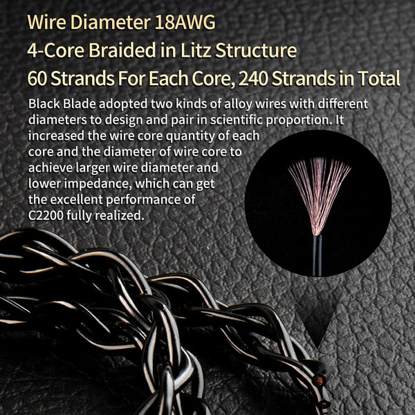 KBEAR - 4 Core Upgraded Cable for IEM - 7