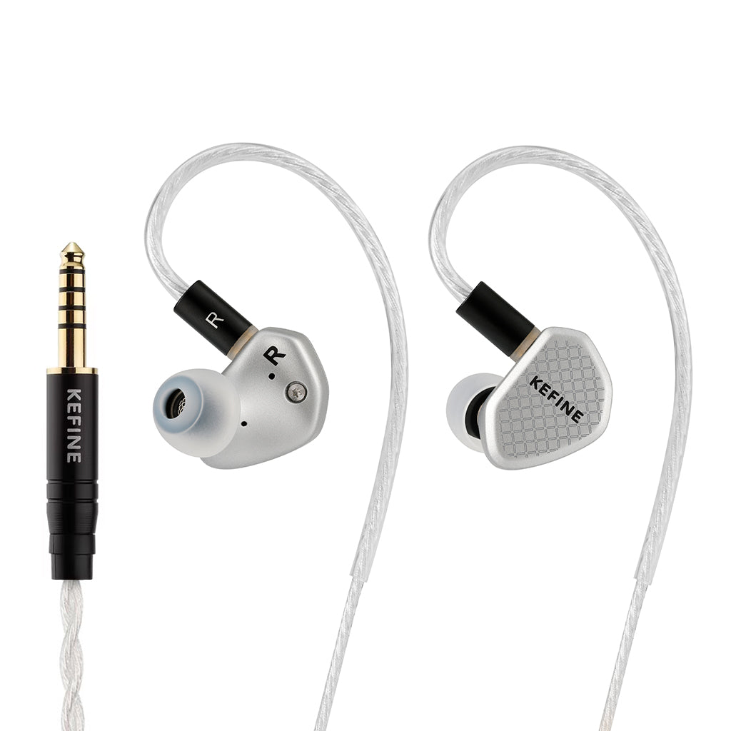 KEFINE - Klean SV IEM with 4.4mm balanced plug, offering enhanced soundstage and power for audiophile-grade listening experiences.