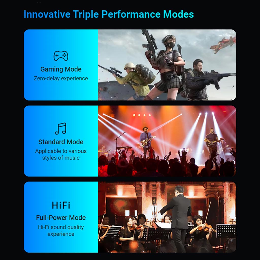 Concept Kart KZAE01 True Wireless Bluetooth Adapter for IEMs Triple Performance Modes