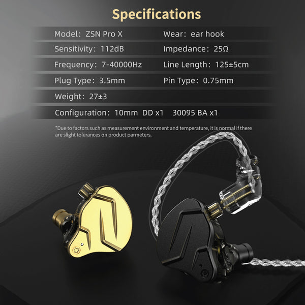 KZ - ZSN Pro X  1 DD + 1 BA Hybrid IEM - 8