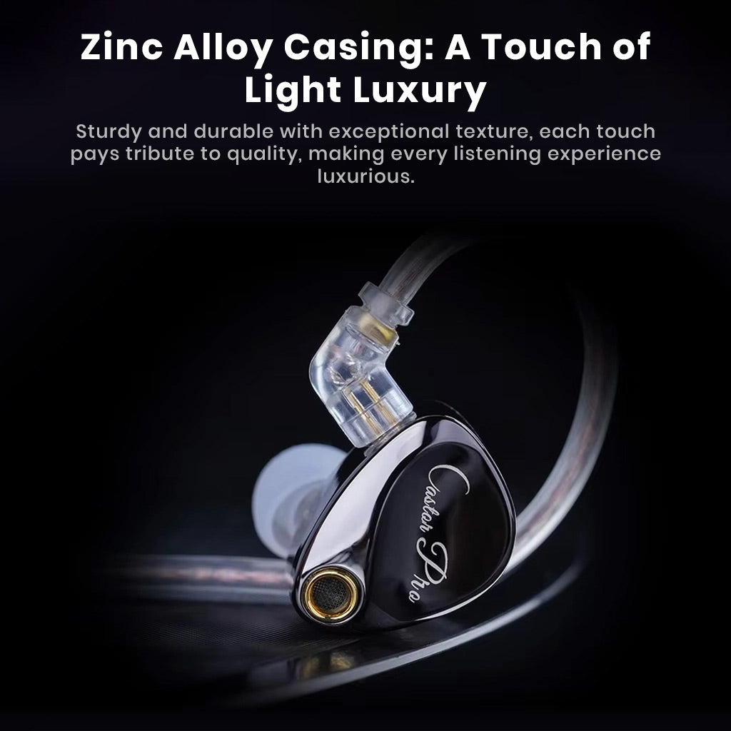 KZ Castor Pro Dual Dynamic Driver IEM Zinc Alloy casing touch of light Luxury