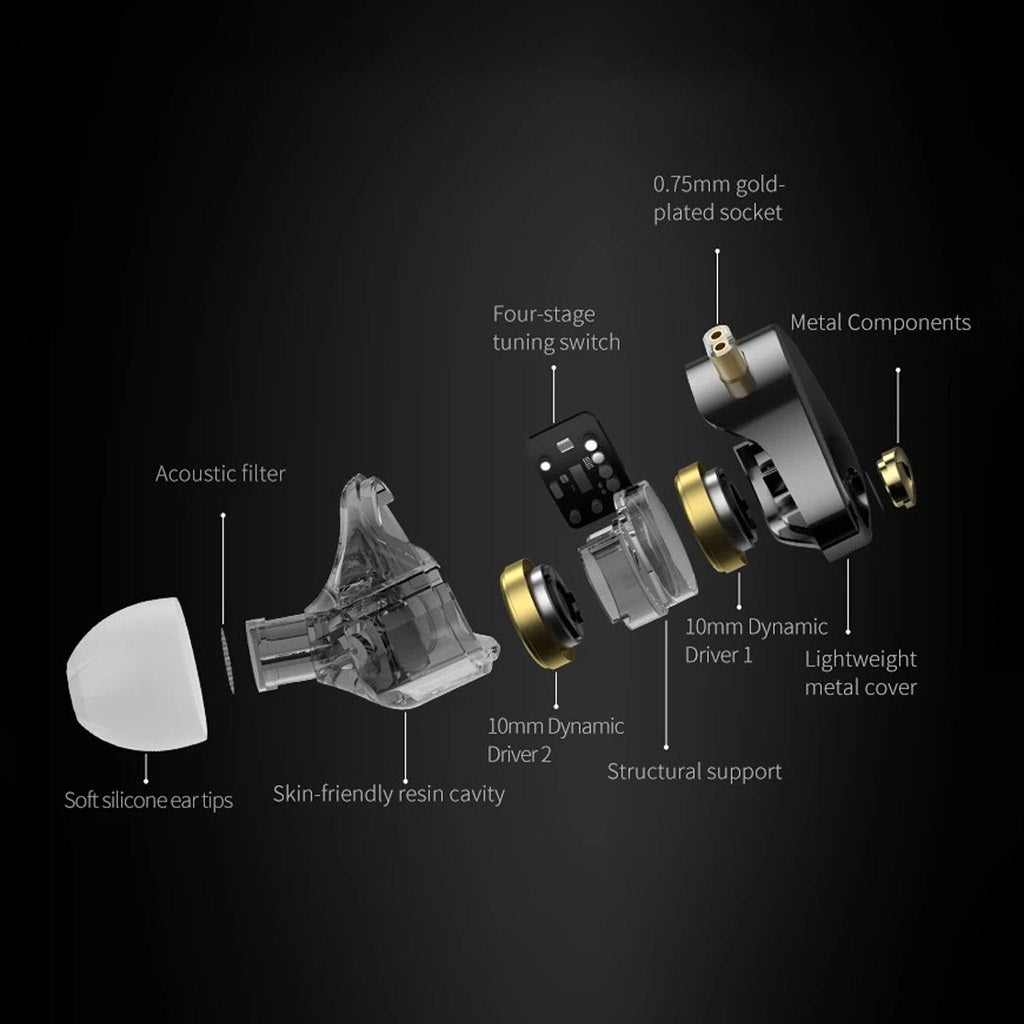 KZ Castor Pro Dual Dynamic Driver IEM