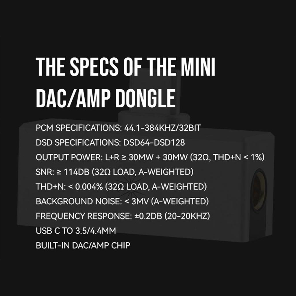 Kiwi Ears Allegro Mini Portable DAC & Amp Specification