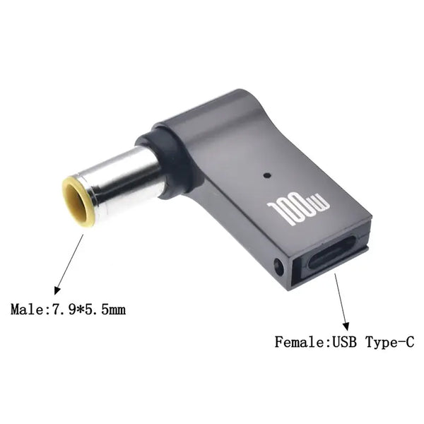 TECPHILE - 100W Female Type-C Laptop Adapter for Lenovo - 5