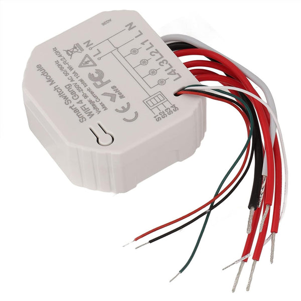 MOES 104D 4Gang 10A WiFi Switch Module - 1