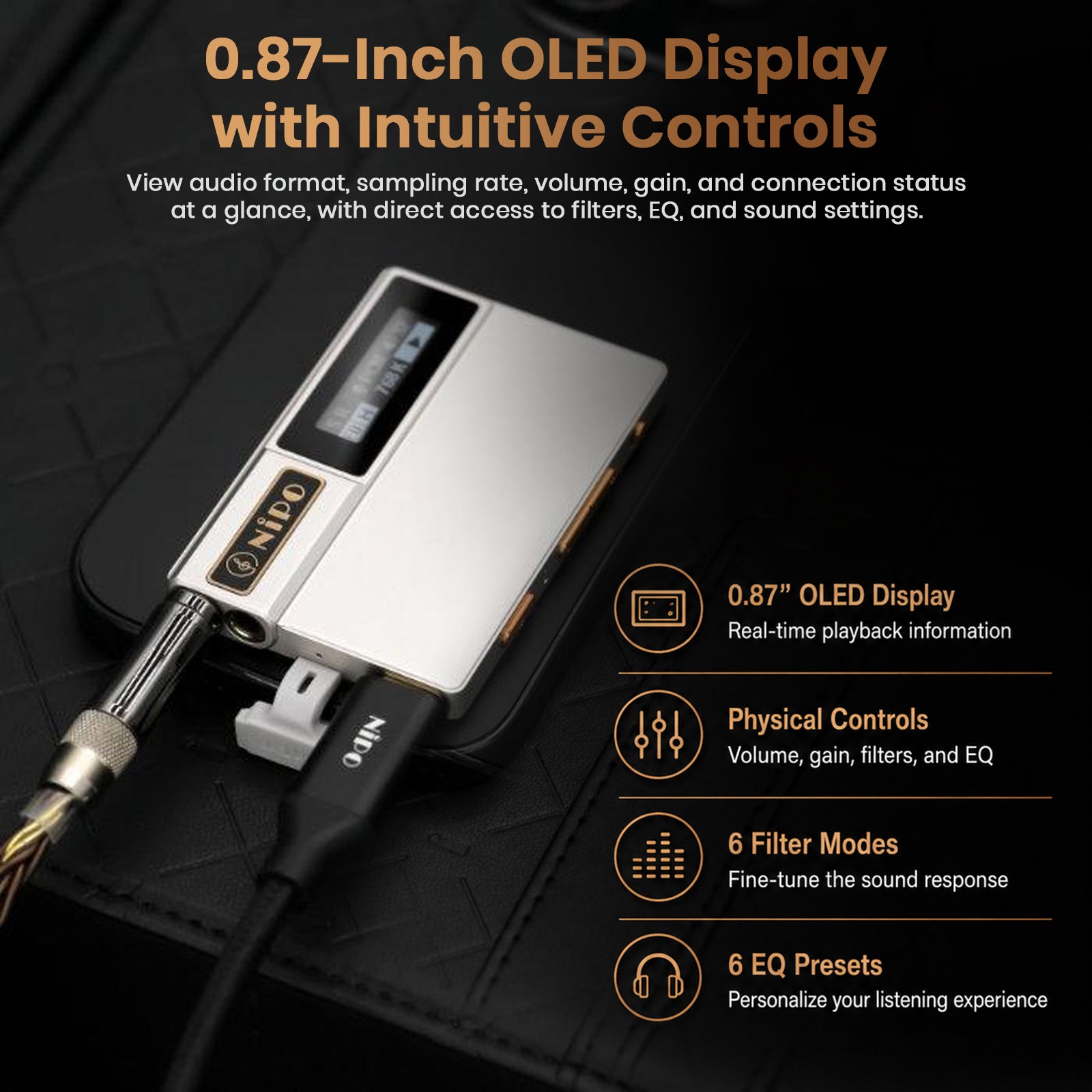 NiPO - COCOM I Magnetic Hi-Res Portable USB DAC & Amp