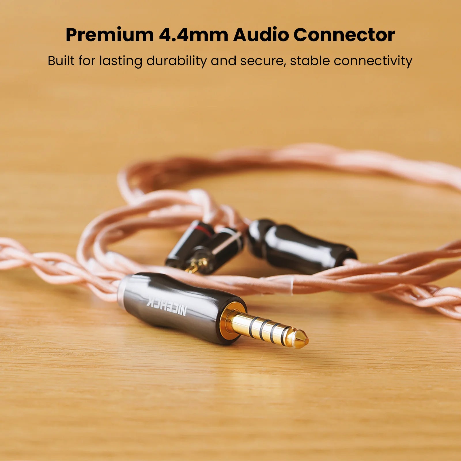 Premium copper audio cable with gold-plated connectors