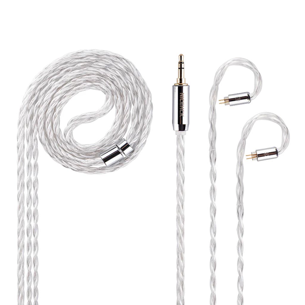 Nicehck DeepSnow 4-core cable for iems white 3.5
