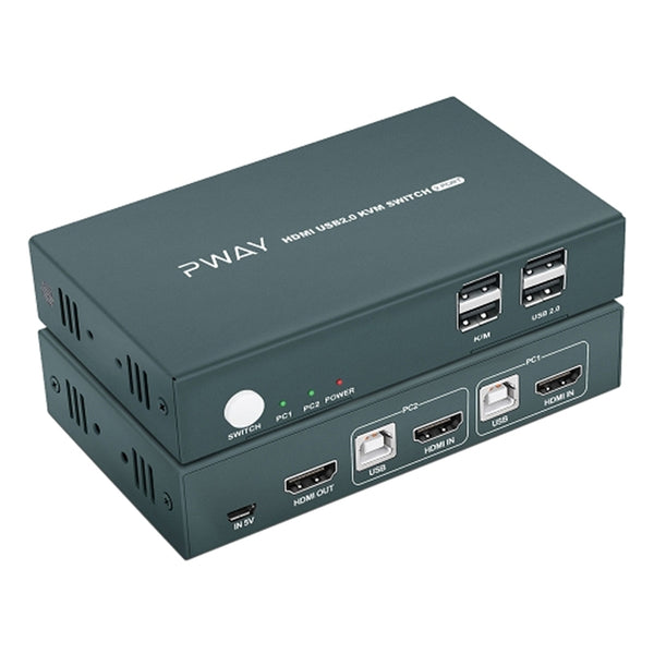 Pway HDMI KVM Switch 2 In 1 Out(Unboxed) - 1