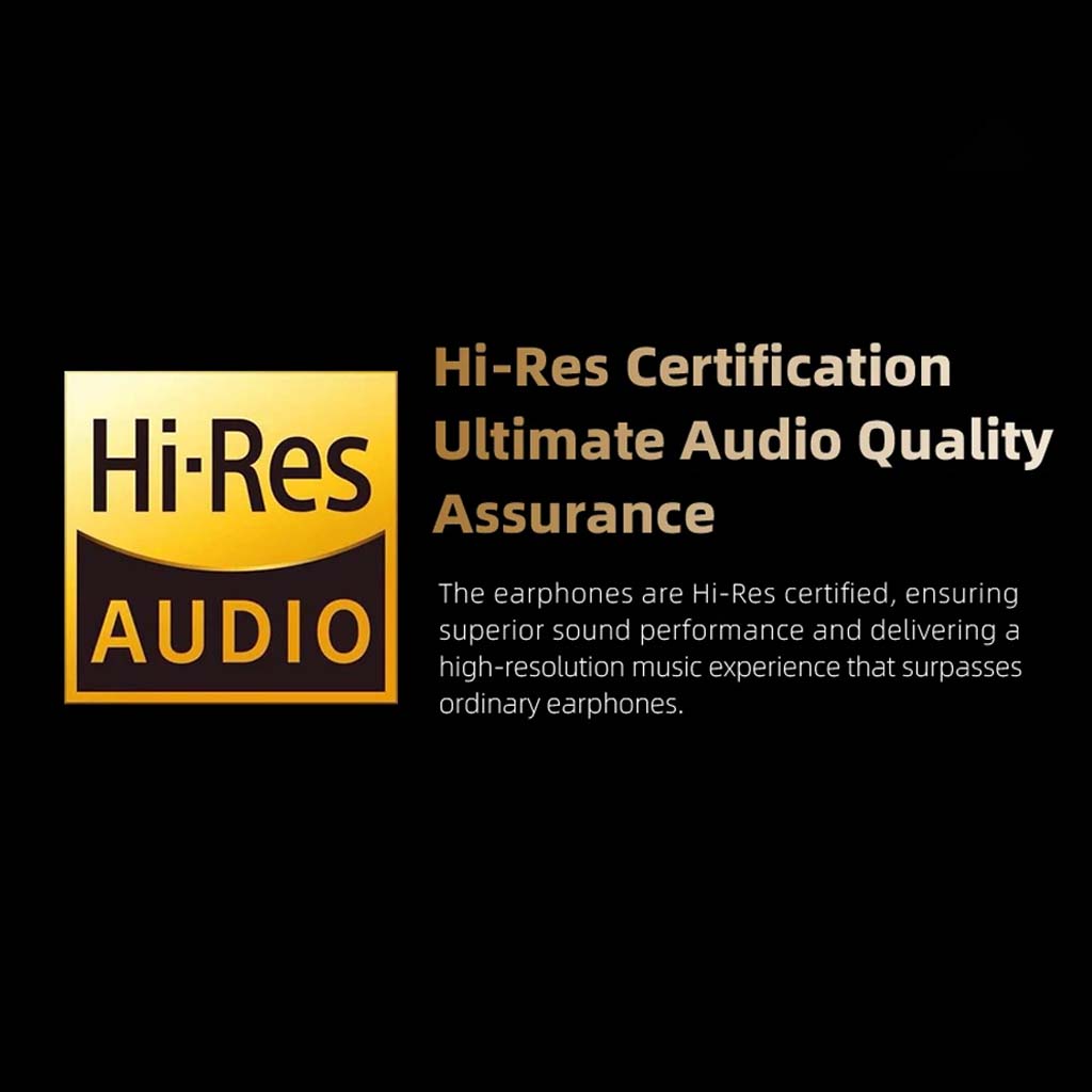Hi-Res Audio certification badge for QKZ Enzo Pro IEM, ensuring premium sound performance and audio fidelity.