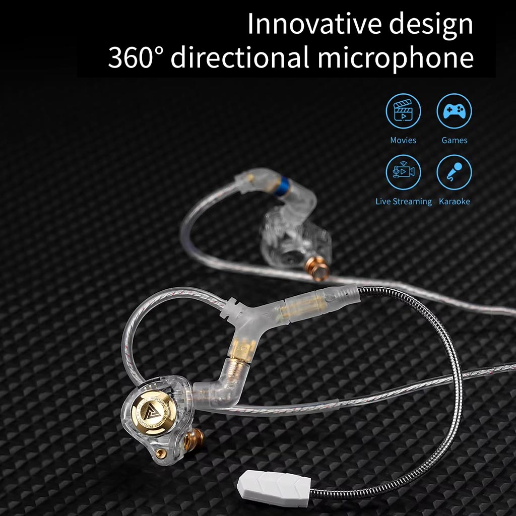 Concept Kart QKZ Q7 Max Upgrade Cable For IEM 360 Microphone
