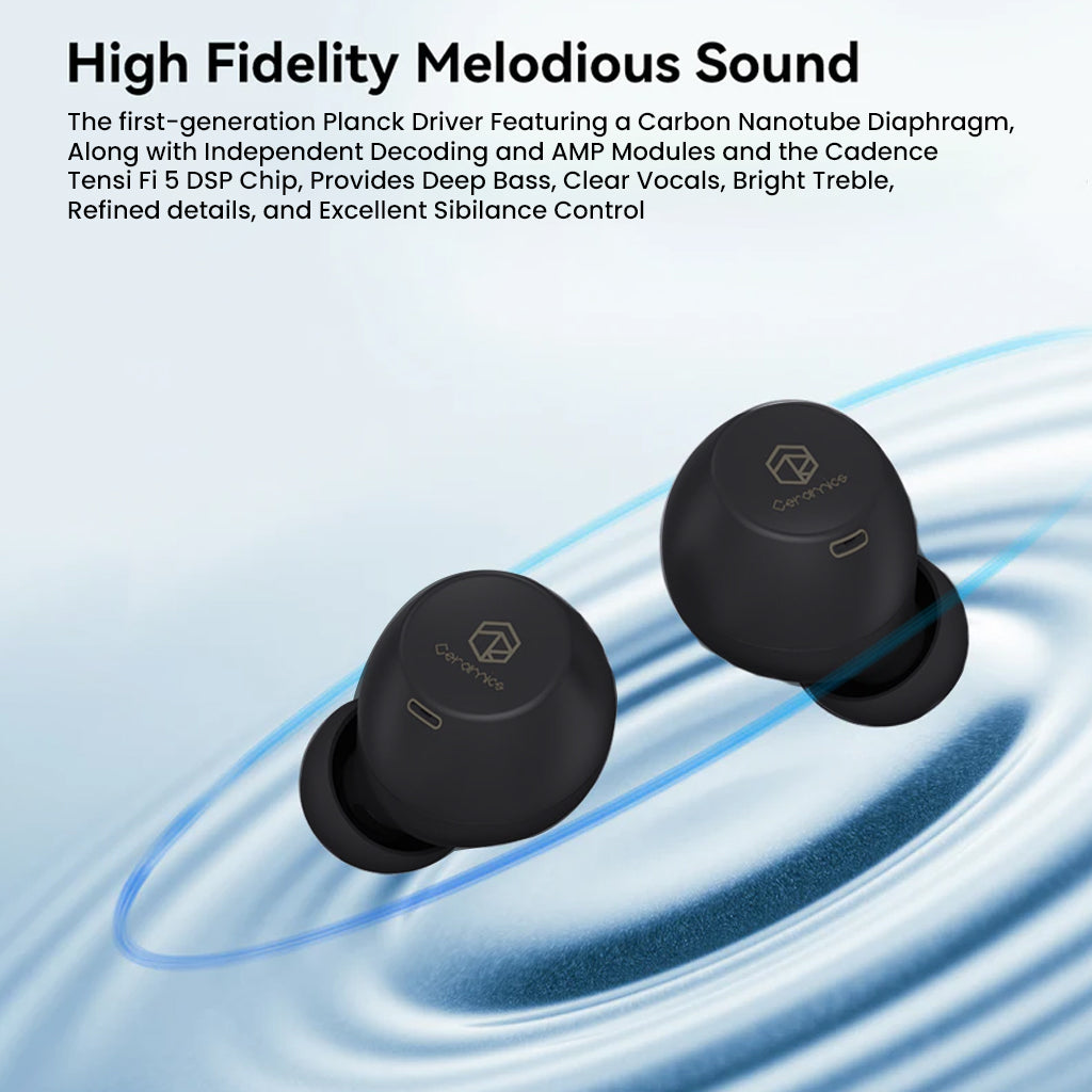 Roseselsa CeramicsX earbuds black Hi-Fi Sound