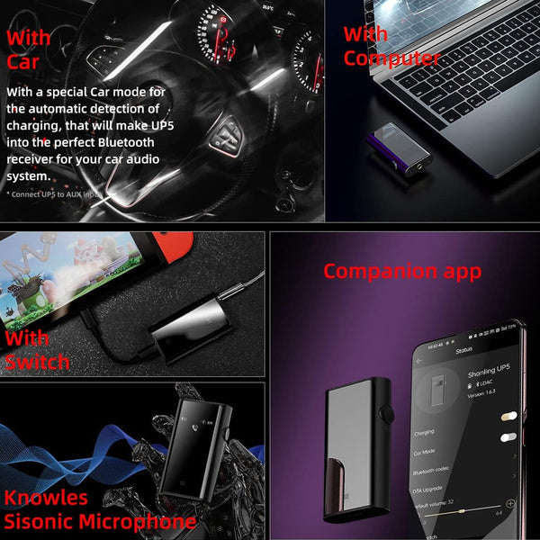 SHANLING - UP5 Bluetooth Headphone DAC & Amp - 6