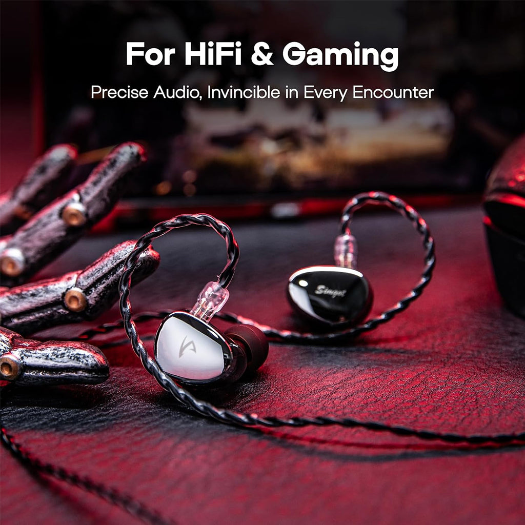 SIMGOT EG280 Hybrid IEM designed for Hi-Fi and gaming with precise audio and immersive soundstage for competitive advantage.