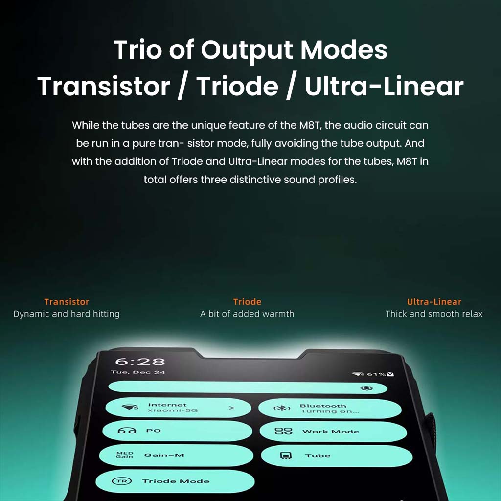 Shanling M8T Digital Audio Player Trio Output