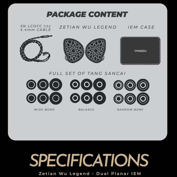 TANGZU WU Zetian The Legend Dual Planar Driver IEM - 12