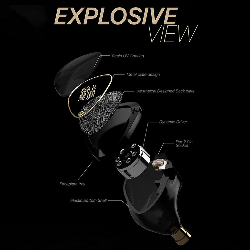 Tangzu WanrSGII 0.78 IEM Black No Mic 3.5mm dynamic driver 10mm