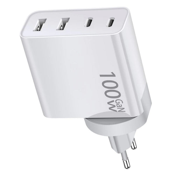 TECPHILE - 100W Four-Port GaN Wall Charger - 1