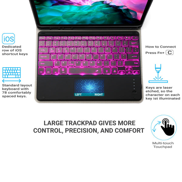 TECPHILE - HK131T Wireless Keyboard Case For iPad Pro 12.9 (Demo Unit) - 8