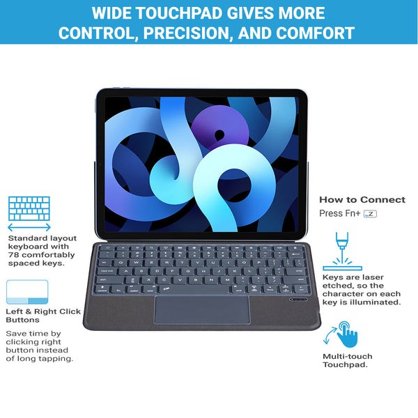 TECPHILE - J3125-6D Wireless Keyboard Case for iPad Air(Demo Unit) - 3