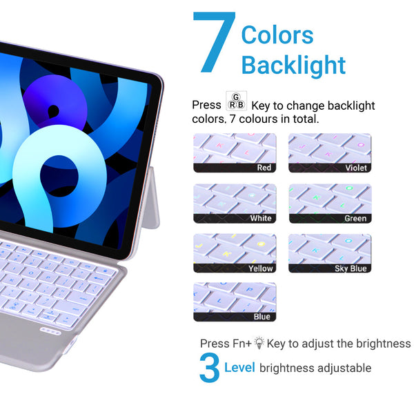TECPHILE - J3125-6D Wireless Keyboard Case for iPad Air(Demo Unit) - 10