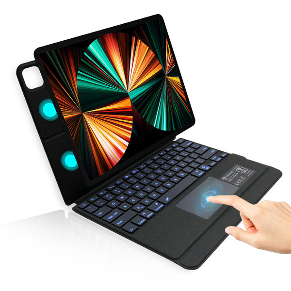TECPHILE - J3129D Wireless Keyboard Case for iPad Pro 12.9" - 1