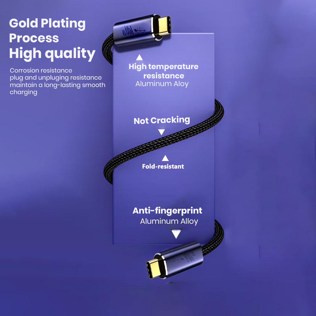 TECPHILE 140W Type-C to Type-C PD Fast Charging Cable