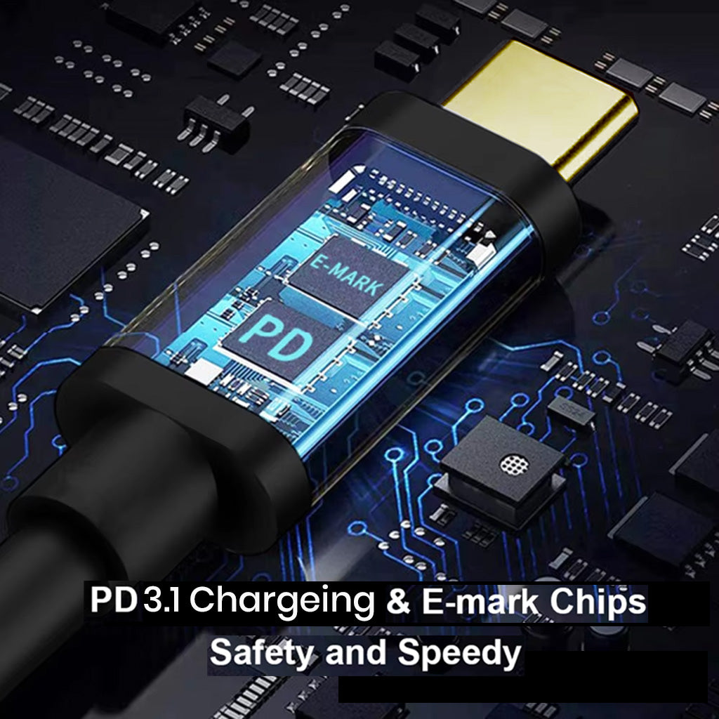 TECPHILE 140W Type-C to Type-C PD Fast Charging Cable