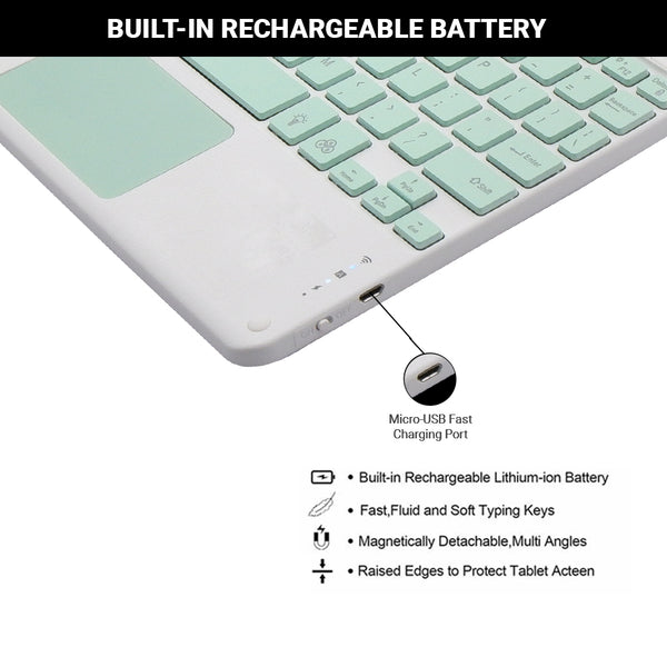 TECPHILE - PS209T Wireless Keyboard Case for iPad - 3