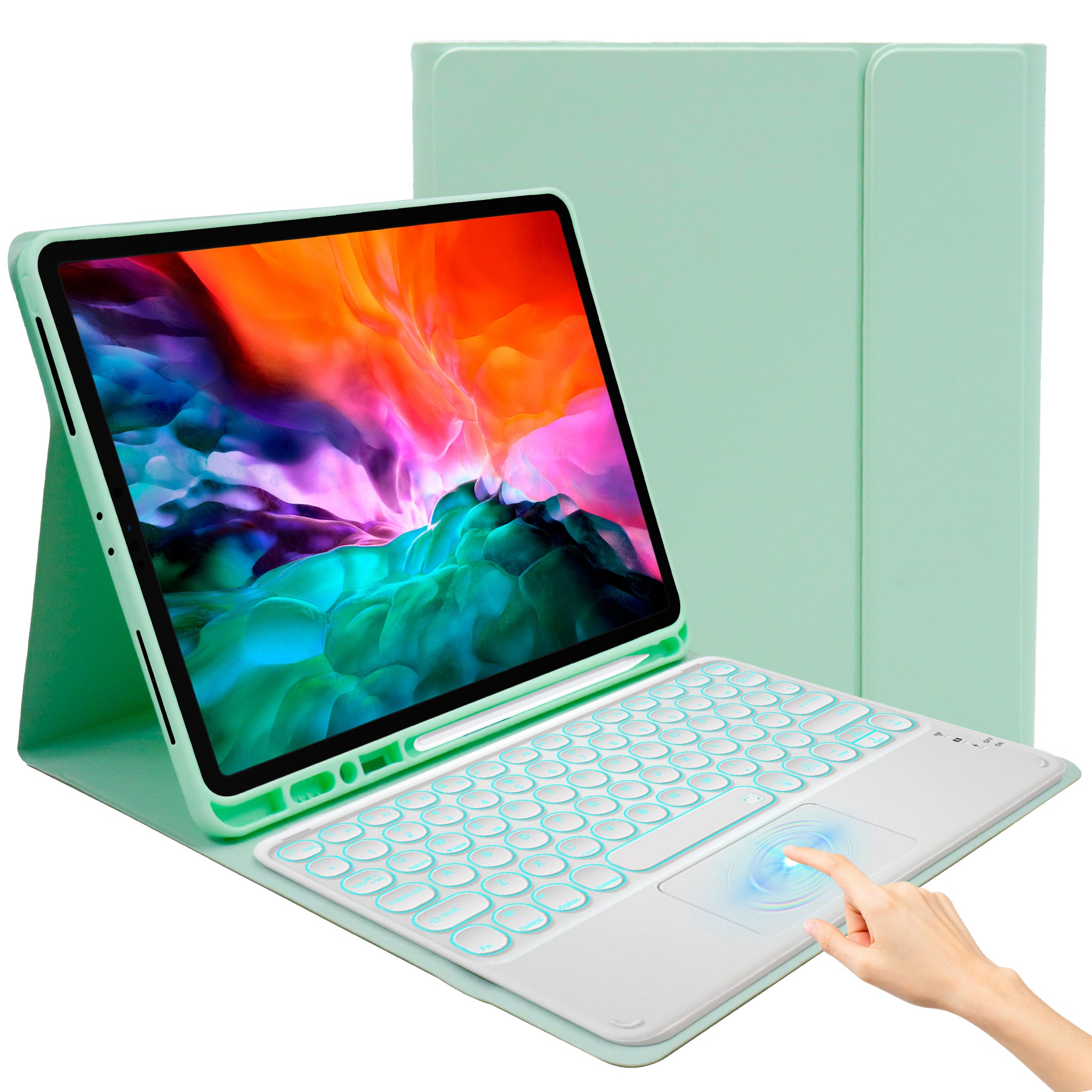 Concept-Kart-TECPHILE-YM131T-Wireless-Keyboard-Case-for-iPad-Green-163578_1.3