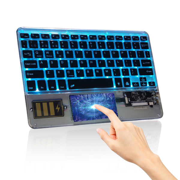 TECPHILE - Z33 Transparent Wireless Keyboard with Touchpad - 29