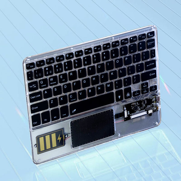 TECPHILE - Z33 Transparent Wireless Keyboard with Touchpad - 34