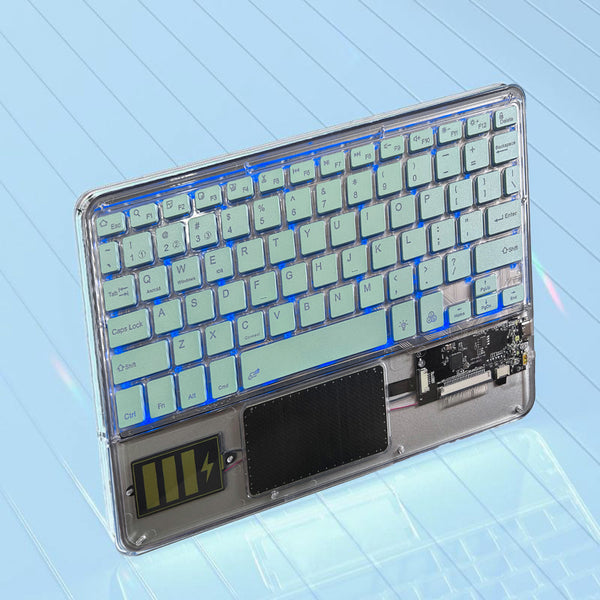 TECPHILE - Z33 Transparent Wireless Keyboard with Touchpad - 13