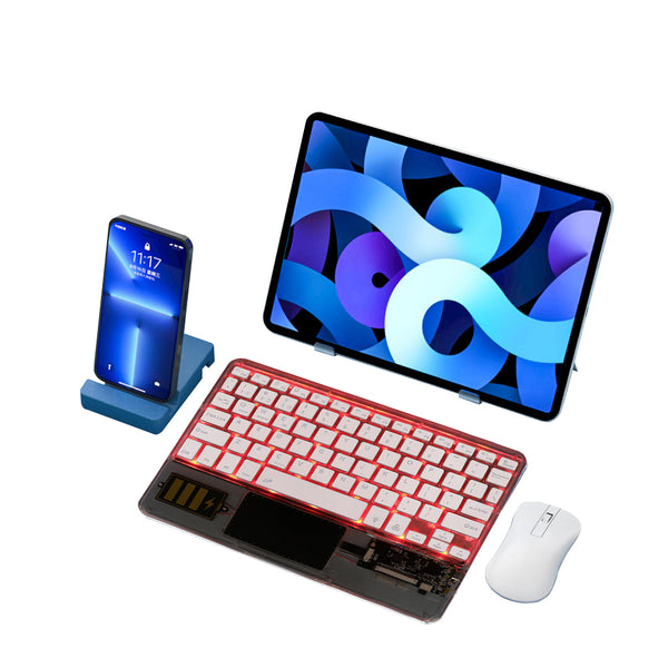 TECPHILE - Z33 Transparent Wireless Keyboard with Touchpad - 25