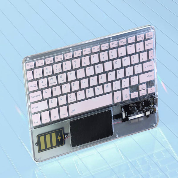 TECPHILE - Z33 Transparent Wireless Keyboard with Touchpad - 22