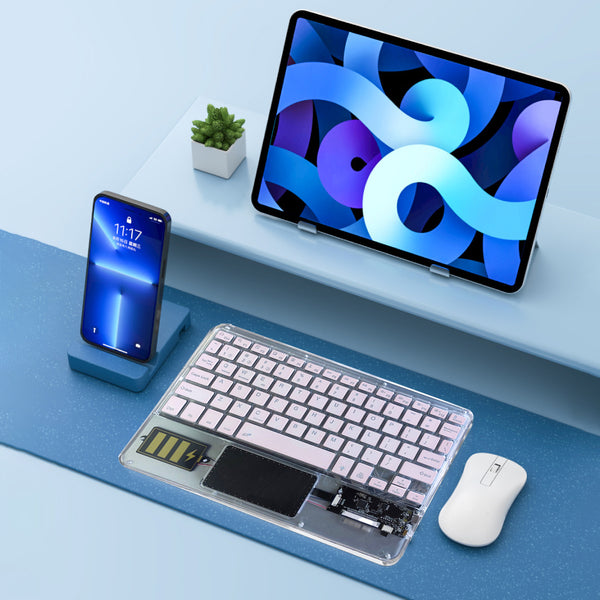 TECPHILE - Z33 Transparent Wireless Keyboard with Touchpad - 20