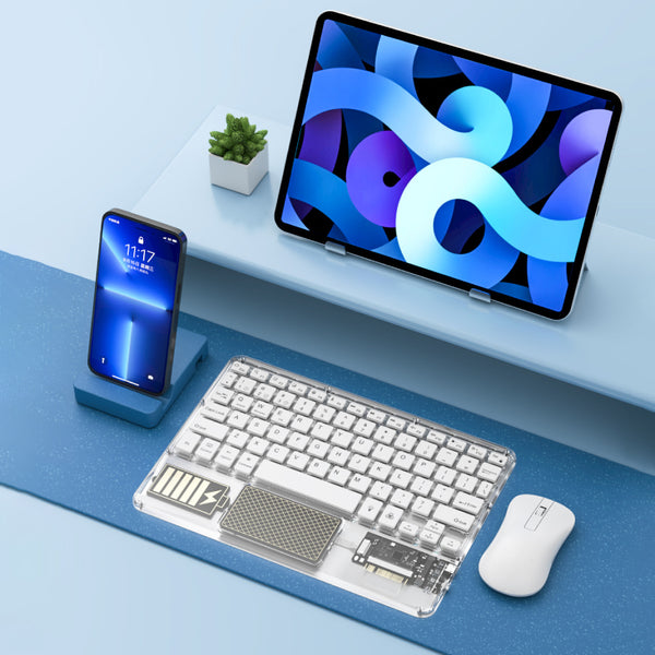 TECPHILE - Z33 Transparent Wireless Keyboard with Touchpad - 6