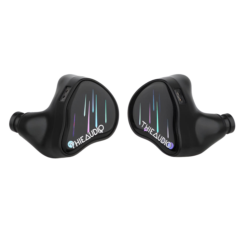 ThieAudio Monarch MKIV IEM with neon-inspired faceplates and ergonomic design, featuring a 10-driver tribrid setup for audiophile-grade sound.