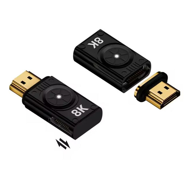TECPHILE- 8K Magnetic HDMI Male to Female HDMI 90°Angled - 1