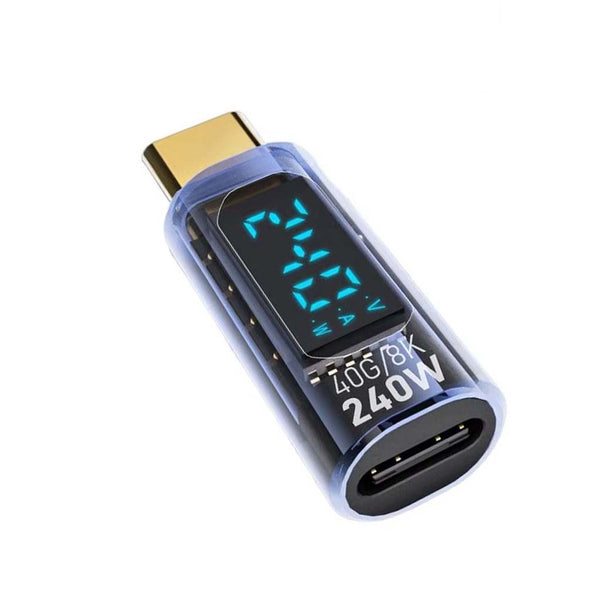 TECPHILE- 240W Type C to Type C Adapter with LED Display - 1