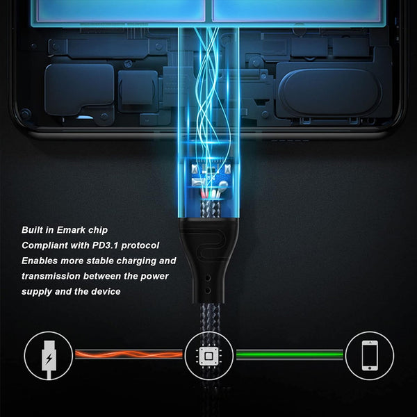 TECPHILE - CC8 Type C To Type C Cable - 5