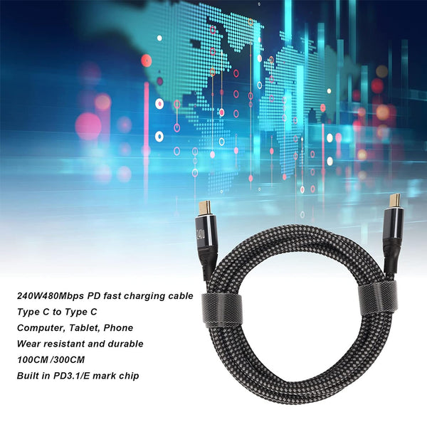 TECPHILE - CC8 Type C To Type C Cable - 10