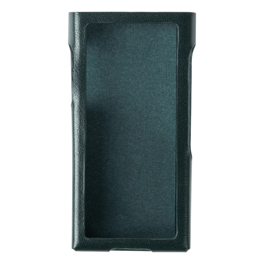 TempoTec V1 Series PU leather case in dark green colour, front view showing cutout for screen and controls, ideal for handheld device protection.