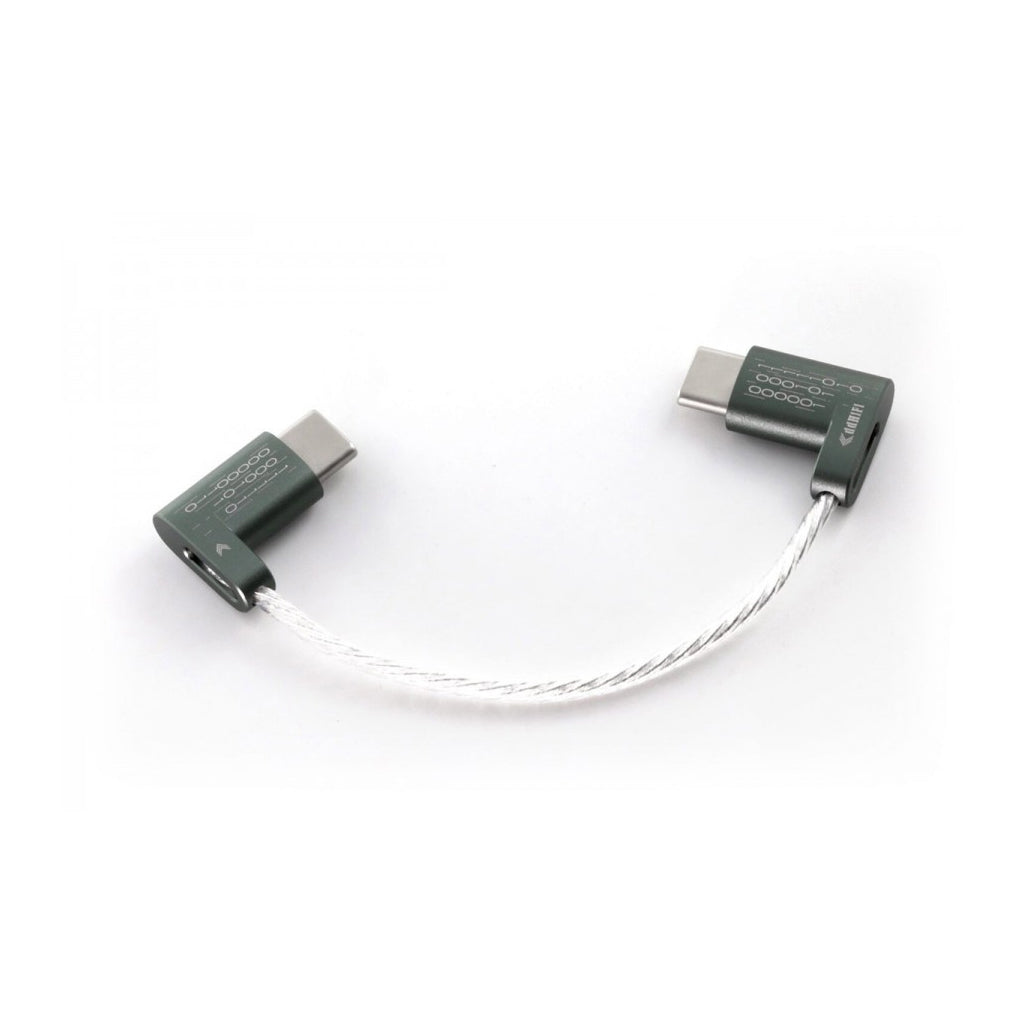 TC05L USB-C OTG Cable with silver-plated OCC copper wiring and L-shaped connectors for high-quality audio connectivity and durability.