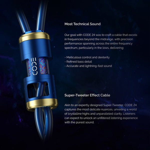 Effect Audio CODE 24 16.5 AWG Upgrade Cable for IEM - 3