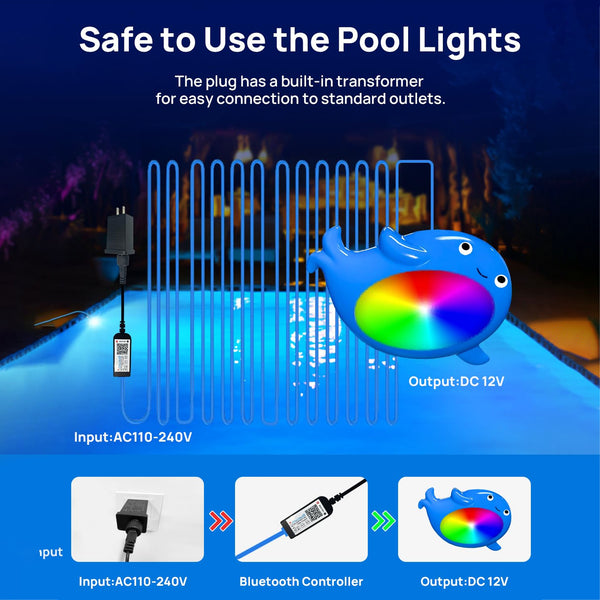 TECPHILE Smart Pool Atmosphere Music Sync LED Light - 3